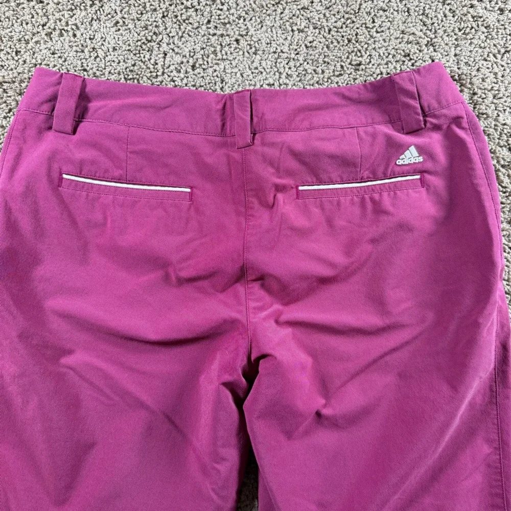 Adidas Golf Pants Berry Cropped Straight Leg women 14 athletic performance ankle